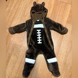NWOT one piece football baby snowsuit